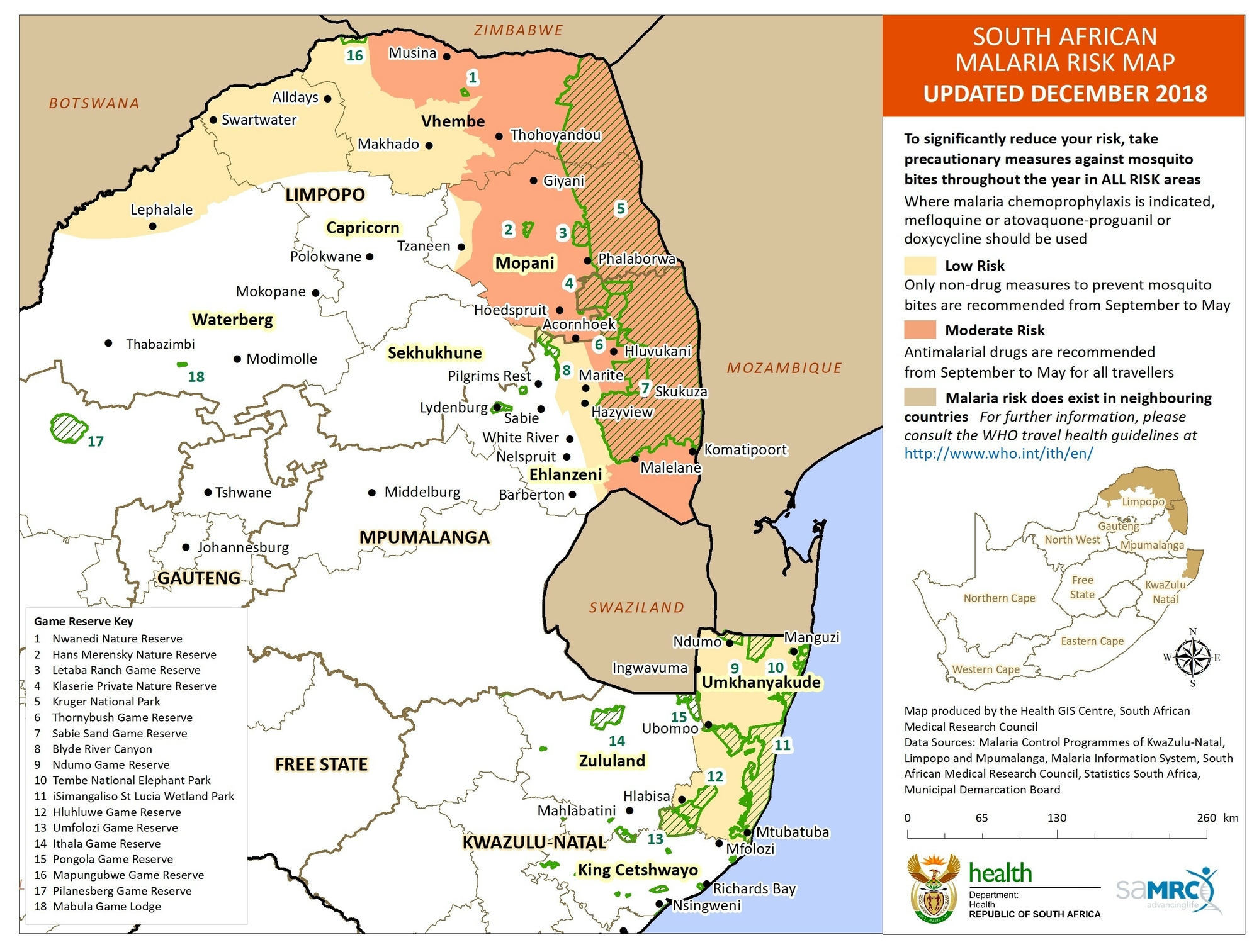 South Africa Malaria Risk Map Updated Dec2018 Final 1