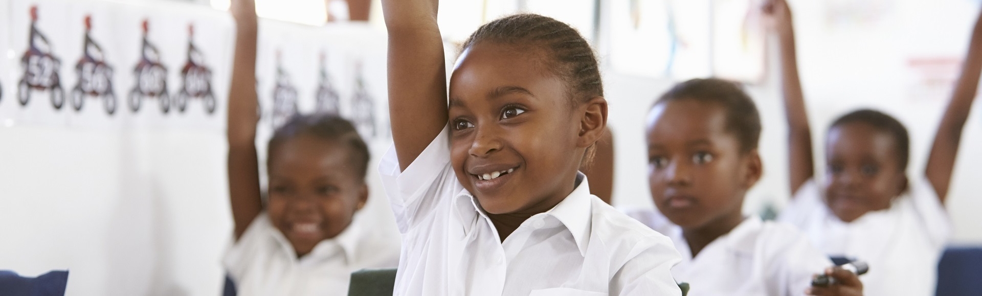 Kids At School Desks